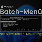 Batch Menü Mit Pfeiltasten Erstellen Windows Tutorial