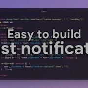 JS CSS I Use It On EVERY Project Simple Toast Notification