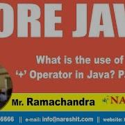 What Is The Use Of Operator In Java Part 2 Core Java Tutorial By Mr Ramachandra