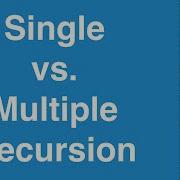 Single Vs Multiple Recursion C Programming Tutorial