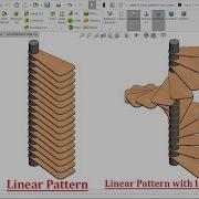 Rotate Linear Pattern In One Feature Instances To Vary With SolidWorks