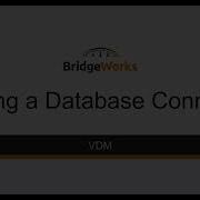 VDM Opening A Database Connection