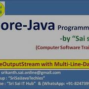 156 FileOutputStream With Multi Line Data Input Stream And Output Stream In Java IO Streams