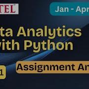 NPTEL Data Analytics With Python Week 1 Assignment Answers With Explanation Jan Apr 2026