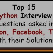 Top 15 Python Coding Interview Questions With Solutions Do It Yourself
