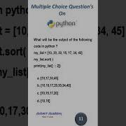 Multiple Choice Questions On Python Python For Beginners Short 06