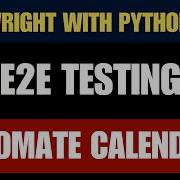 Playwright With Python 23 Date Picker Calendar Automation Select Date Time Month Year