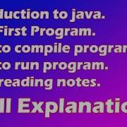 Introduction To JAVA Gujarati What Is Java First Program Of Java