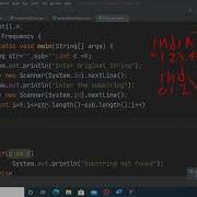 To Search Frequency Of A Substring In A Given String