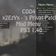 COD4 PS3 X2EzYx S Private Patch 1 40 Mod Menu