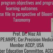 Program Learning Objectives And Learning Outcomes In Perspectives Of Blooms Taxonomy And Course File