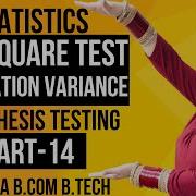 Introduction To Chi Square Test Population Variance Statistics BBA BCA B COM B TECH Dream Maths