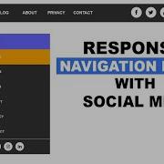 Responsive Navigation Menus With Social Media Button HTML CSS And JQuery
