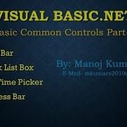 Basic Common Controls Of VB NET ScrollBar CheckedListBox DateTimePicker ProgressBar