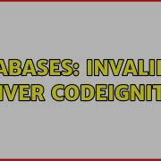 Databases Invalid Db Driver Codeigniter