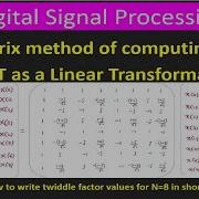 DFT Using Matrix Method