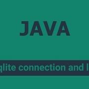 Java Sqlite Connection And List Data