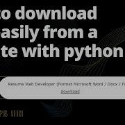 6 How To Download Files Easily From A Website With Python
