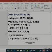 Part 3 Python Data Types انواع البايانات فى البايثون