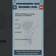 Programming Quiz Beginner Level Python AI Machine Learning Data Science Coding Gen AI