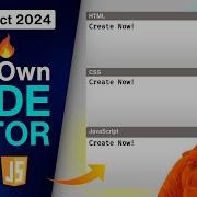 Build Your Own Live CODE EDITOR Using HTML CSS And JavaScript Mini Web Project 2024