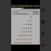 HTML CSS And JavaScript Code To Print Left Triangle Star Pattern Shorts