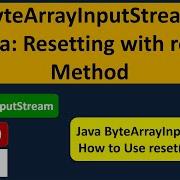 ByteArrayInputStream In Java Resetting With Reset Method Java IO Java Tutorial