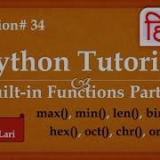 Built In Functions In Python Part 2 Python Tutorial In Hindi 34