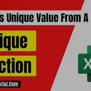 How To Use The Unique Function In Excel