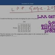 Solution Of LPP Q 48 Gate 2019