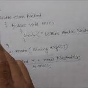STATIC NESTED CLASSES IN JAVA