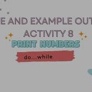 Flowchart Do While Loop Activity 8 Print Numbers