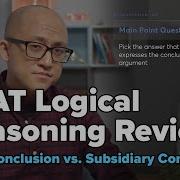 LSAT Logical Reasoning Tips Main Conclusion Vs Subsidiary Conclusion