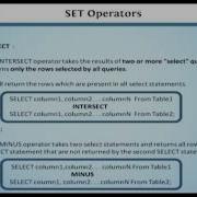 Learn Oracle Using Set Operators In SQL