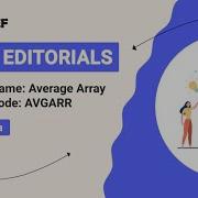 AVGARR Average Array Alay Mehta Video Editorials Codechef Content Creators