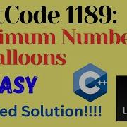 LeetCode 1189 Maximum Number Of Balloons EASY C JAVA Detailed Solution