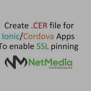 How To Create Cer File For Ionic Cordova Apps