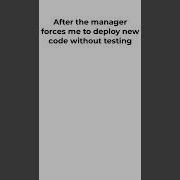 After The Manager Forces Me To Deploy New Code Without Testing