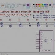 Implement Boolean Function Using Mux Use Mux With Fewer Input Lines Than Required