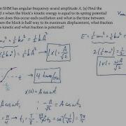 Oscillations Energy In SHM Level 2 Example 1