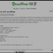 Java Practice It 6 9 WordWrap File Processing Scanner While Loop SubString Strings