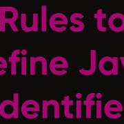 Rules To Define Java Identifier From Basics Part 1 Java Interview Questions