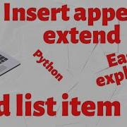 12 Insert Append Extend In List Add Items In List List Part 3 Python For Beginners