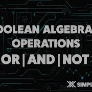Basic Boolean Algebraic Operations OR AND NOT Operations