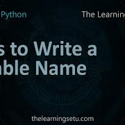 Rules To Write A Variable Name In Python Hindi The Learning Setu