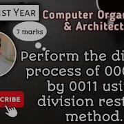 Restoring Division Algorithm Flowchart Circuit Example Explained COA