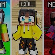 24 Saat Boyunca TEK RENK BİYOM Challange Minecraft Dostluk Mağarası