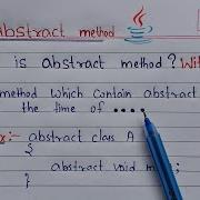 Abstract Method In Java Learn Coding