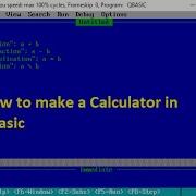How To Write A Programe To Make A Calculator In Qbasic