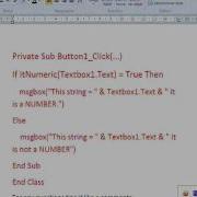 Visual Basic 2010 Check If A String It Is A Number Or No